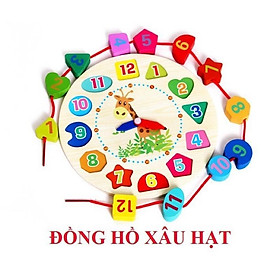 Đồng Hồ Xâu Hạt Gỗ Cho Bé