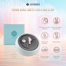 Đất Sét Khuyếch Tán Tinh Dầu Cao Cấp Hysses Robin Clay Dùng Để Bàn Hoặc Xe, Có Đệm Chống Trượt Với Tinh Dầu Chanh Vàng và Hoa Phong Lữ Hữu Cơ Tự Nhiên