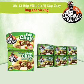 Lốc 12 Hộp Viên Gia Vị Súp Chay Ông Chà Và 75g (Vegetable Soup Cubes)