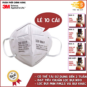 Mua Khẩu trang chống bụi và kháng khuẩn đạt chuẩn KN90 3M 9001A