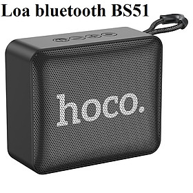 Loa không dây Bluetooth V5.1 cho điện thoại laptop hỗ trợ TWS hoco BS51 _ Hàng chính hãng - Đen