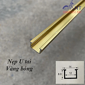 Mua Nẹp nhôm U12 tai hàng dày 1li  nẹp nhôm chữ U  nẹp u  u vách âm
