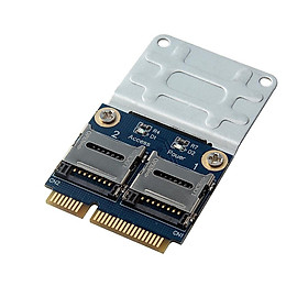 Dual SD TF to Mini PCI Express Memory Card Reader Adapter Converter Card for Laptop SD to Mini PCIe Adapter