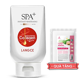 Collagen Trắng Da Spa+ Chống Nắng Giữ Ẩm - Làm Đều Sắc Da 180ml TẶNG Kem Làm Rụng Lông Trắng Da 20ml LANGCE