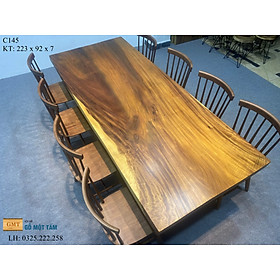 Mua Bàn Làm Việc Gỗ Me Tây  Bàn Ăn Gỗ Me Tây  Bàn Gỗ Me Tây Nguyên Tấm Dài 2 23m Rộng 92cm Dày 7cm