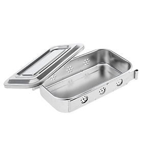 Dụng Cụ Thép Lưu Trữ Hộp Lỗ Với Công Cụ Nắp Thú Y