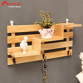 Mua Kệ gỗ treo tường  giá gỗ thông trang trí nội thất cửa hàng  để đồ lưu niệm  trưng bày chậu cây hoa đẹp AZ-03