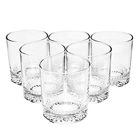 Bộ lý 6 cái Union Glass 350 Ly thuỷ tinh đáy khía 245ml không ngã ...