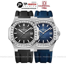 Đồng Hồ Nam Dây Cao Su Carnival Nautilus 8108G-VT-CS Automatic - Kính Sapphire - Size 41mm - 2 Màu - 8108G-VT-CSD-D - 8108G-VT-CSX-X