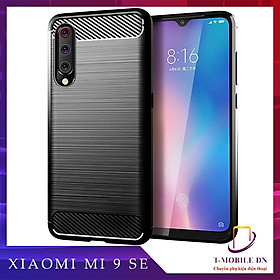 Ốp lưng cho Xiaomi Mi 9 SE dẻo Carbon phay xước chống sốc chống vân