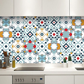 Decal gạch bông trang trí dán bếp, dán tường - mã HV11