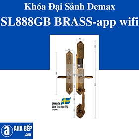 Mua Khóa Đại Sảnh Biệt Thự Demax SL888 GB BRASS - APP WIFI. Hàng Chính Hãng