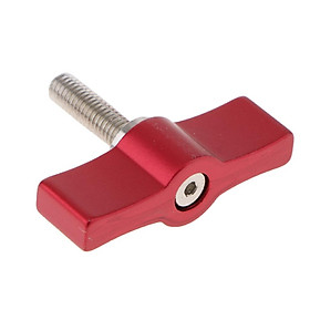 M5 Rotating Knob Handle Thumb Lever Screw for Rod Clamp Rail Block -Red