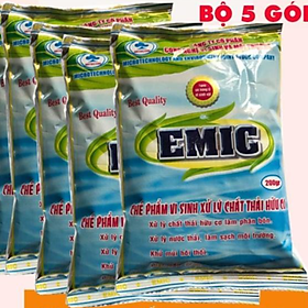 5 Gói Chế Phẩm Sinh Học EM - EMIC - Chế Phẩm Ủ Phân Hữu Cơ - Gói 200Gr