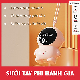 Máy Sưởi Ấm Tay Mini Sạc Bằng USB Hình Phi Hành Gia Nhiều Màu Sắc Có Màn Hình Hiển Thị Kỹ Thuật Số Dễ Thương Bằng Điện Có Dây Buộc -Hàng chính hãng