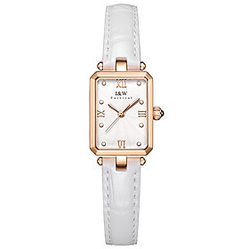 Đồng hồ nữ chính hãng I&W Carnival 631L-D1,Kính chống xước,Chống nước 30m,bảo hành chính hãng,Máy điện tử(pin),mặt chữ nhật dây da