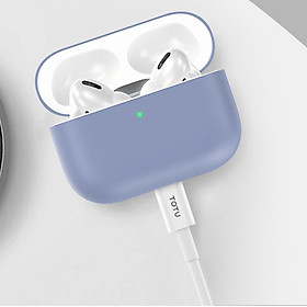 Bao case chống sốc silicon siêu mỏng cho tai nghe Apple Airpods Pro hiệu Totu AA-095 (Mỏng 0.7mm, bảo vệ toàn diện, vật liệu cao cấp) - Hàng nhập khẩu