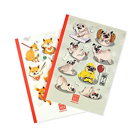 Vở kẻ ngang 200 trang Pupil Funny Pet (10 quyển) [NEW 2020] - Giao màu ngẫu nhiên