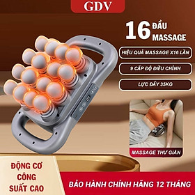 Máy Massage Toàn Thân Cầm Tay 16 Đầu, Máy Mát Xa Đấm Lưng 16 Đầu GDV JBD-086 - Hàng Chính Hãng