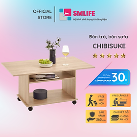 Bàn trà gỗ hiện đại SMLIFE Chibisuke | Gỗ MDF dày 17mm chống ẩm | D100xR60xC45cm