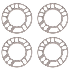 4 Pieces 5mm Universal Aluminum Alloy Car Wheel Thicken Spacer for Car