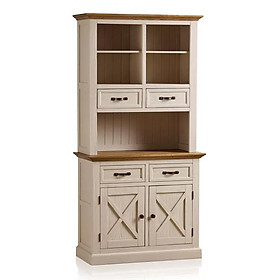 Mua Tủ Chén Cao Seychelles Gỗ Sồi Loại Nhỏ Ibie DSCTSSEYO - Trắng (100 x 42 cm)