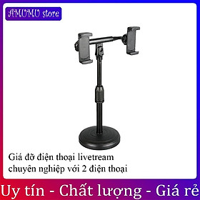 Mua Giá đỡ điện thoại - kẹp điện thoại để bàn livestream 2 trong 1 chữ T