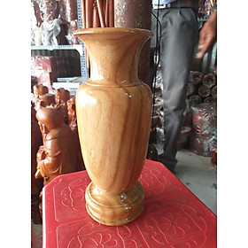 Mua Lọ cắm hoa gỗ gõ nguyên khối bày bàn thờ cao 25cm