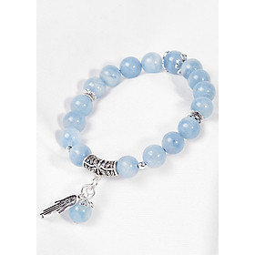 Vòng Tay Aquamarine Charm Hamsa Ngọc Quý Gemstones