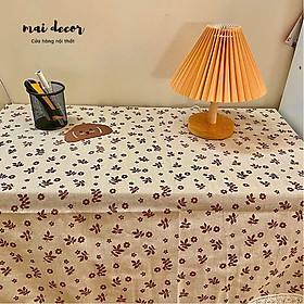 Mua Khăn Trải Bàn Vải Lanh Cotton Hoạ Tiết Hoa Vintage Đủ Màu  Thảm Trải Picnic Có Viền Cạnh