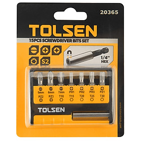 Mua BỘ ĐẦU VÍT 15 MÓN TOLSEN 20365 - HÀNG CHÍNH HÃNG
