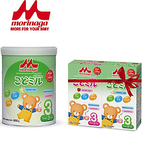 Sữa Morinaga Số 3 Kodomil Hương Vani 850g + Tặng Hộp Sữa Số 3 Kodomil 216g (Vị Ngẫu Nhiên)