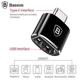 Mua Jack chuyển đầu chuyển đổi adapter usb type a sang type c Baseus LV106 cho samsung xiaomi ..vv - hàng chính hãng