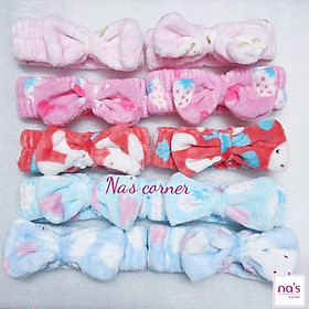 Băng đô cài tóc bờm tóc siêu êm mịn dùng chặn tóc khi rửa mặt, trang điểm, đắp mặt nạ