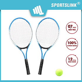 Cặp vợt tennis trẻ em hợp kim cao cấp Regail W150 Sportslink - Màu Xanh Dương - Trắng