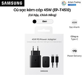 Hình ảnh Bộ sạc Samsung 45W (Kèm cáp C-C 5A, 1.8m) (EP-T4510) - Hàng Chính Hãng