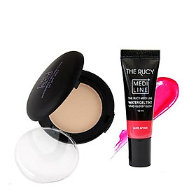 Bộ Trang Điểm Phấn Nền kiềm Dầu The Rucy & Son Dưỡng Môi Medine Hồng
