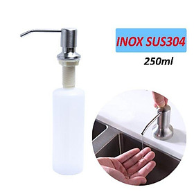 Bình đựng nước rữa chén nút nhấn INOX 201( ruột nhựa)