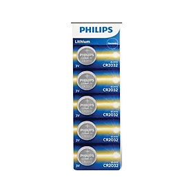 Pin nút Lithium Philips CR2032P5B/97 vỉ 5 viên