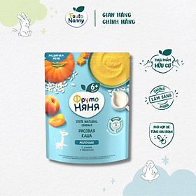 Bột Ăn Dặm FRUTONANNY Organic Vị Gạo Sữa, Bí Đỏ - Ngon Bổ Dưỡng - Không GMO, Chất Bảo Quản - Từ 6 tháng tuổi (200g)