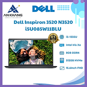 Laptop Dell Inspiron 15 3520 i5U085W11BLU (Core i5-1235U | 8GB | 512GB | Intel Iris Xe | 15.6 inch FHD | Win 11 | Office | Đen) - Hàng Chính Hãng - Bảo Hành 12 Tháng