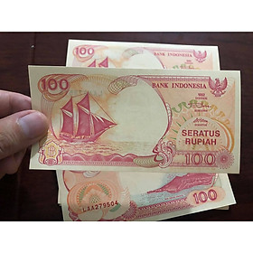 Mua Tiền cổ Indonesia  100 Rupiah thuận buồm xuôi gió 1992  phong thủy sưu tầm - Tiền mới keng 100% - Tặng túi nilon bảo quản