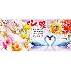 Tranh thêu chữ thập Cha mẹ - LV3065