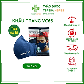 Khẩu trang than hoạt tính NeoVision - NeoMask VC65 ( chuẩn N95 ) Chống bụi siêu mịn PM2.5, lọc khuẩn BFE 95% (Được cấp bởi Nelson Lab), kháng khuẩn, chống giọt bắn có thể giặt tái sử dụng nhiều lần- Xanh đậm