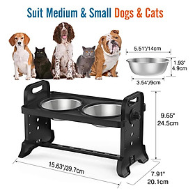 Anti-Slip Elevated Dog Bowls Raised Pet Feeder for Small Medium Large Dogs