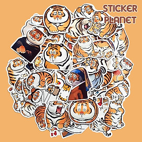 Sticker hình dán hổ đáng yêu cute trang trí mũ bảo hiểm, đàn, guitar, ukulele, điện thoại laptop,vali