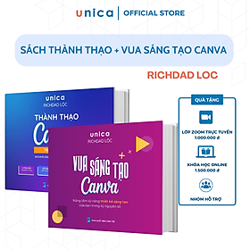 Hình ảnh Combo 2 Sách Thành thạo Canva trong 21 ngày - Vua Sáng tạo Canva cùng Richdad Lộc kèm khóa học online