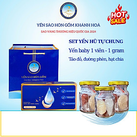 Yến Hũ Tự Chưng Nguyên Chất (Tặng nguyên liệu) Set 6,12 hũ - Yến Sào Hòn Gốm Khánh Hoà - HGK NEST