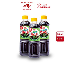 Combo 3 chai Nước tương Phú Sĩ giảm muối 240ml