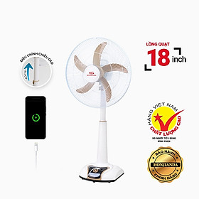 Mua Quạt Sạc Tích Điện AC&DC 18 inch Honjianda FL628H tăng giảm chiều cao có đèn LED & sạc USB - Hàng Chính Hãng